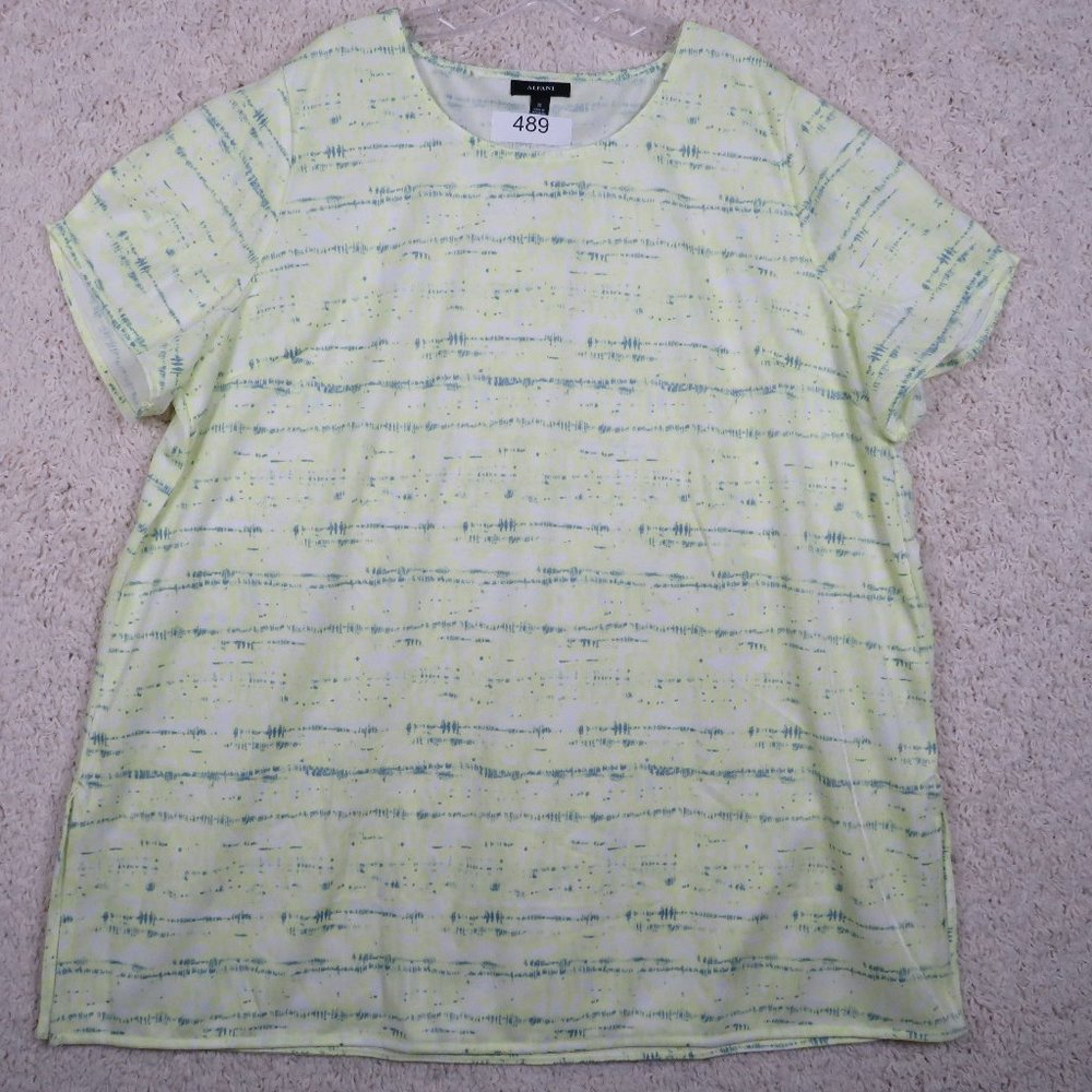 Alfani* Women's Short Sleeve Crew Neck Pullover Blouse Size~‎ 3X